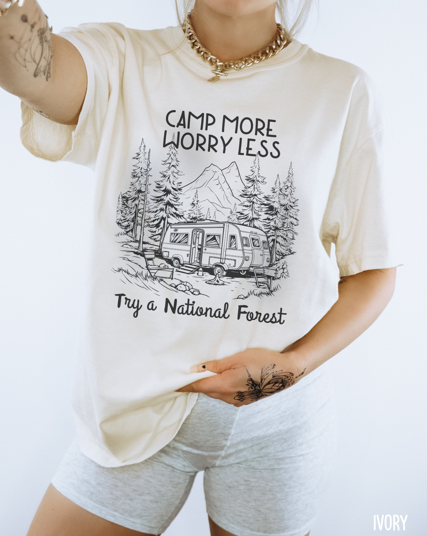 Camp More Worry Less T-shirt