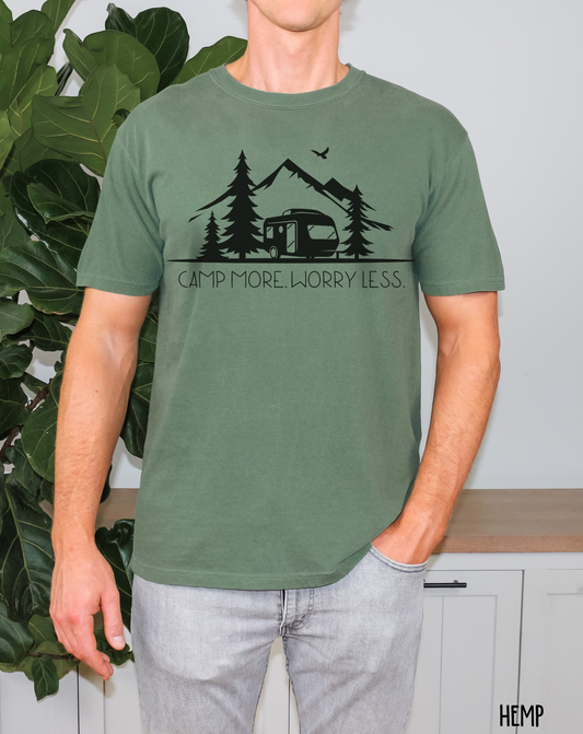 Camp More Worry Less T-shirt Version 2