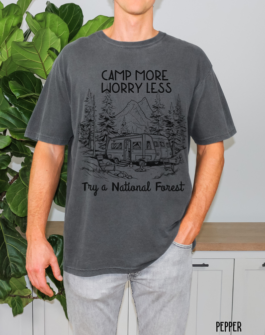 Camp More Worry Less T-shirt